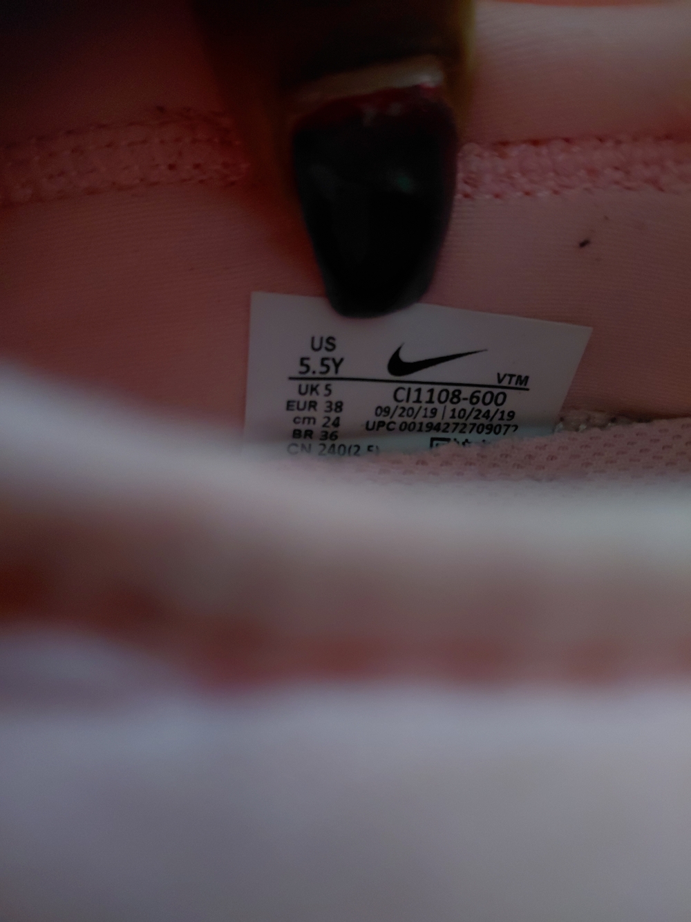Nike Pink Slip-On Athletic Sneakers with Clear Heel - Picture 4 of 4